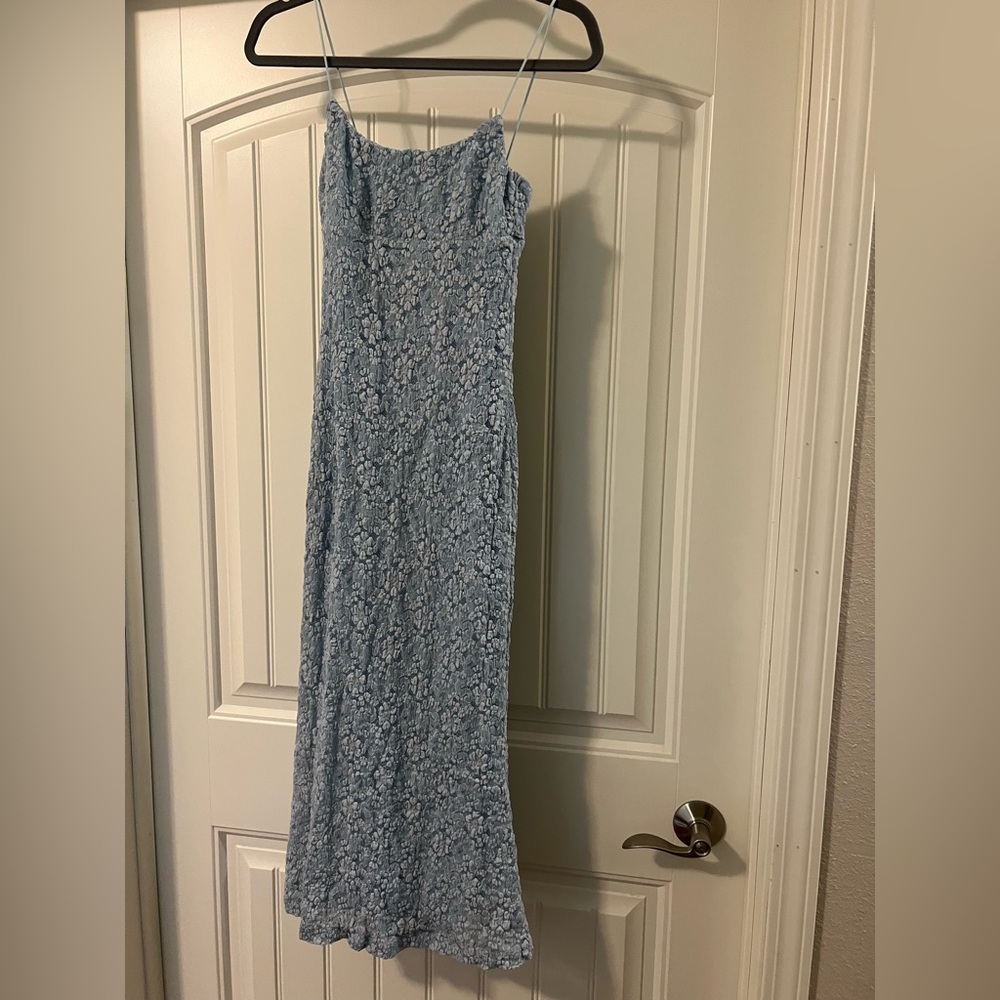 Hello Molly Blue Lace Midi Dress